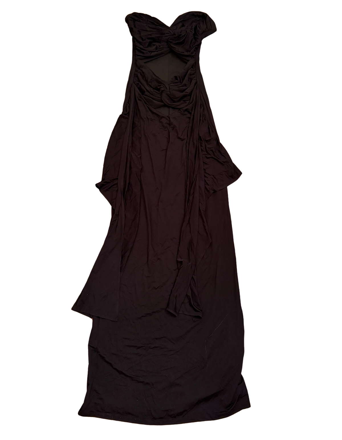 NBD Black Strapless Cutout Maxi Dress  - S (NWT)
