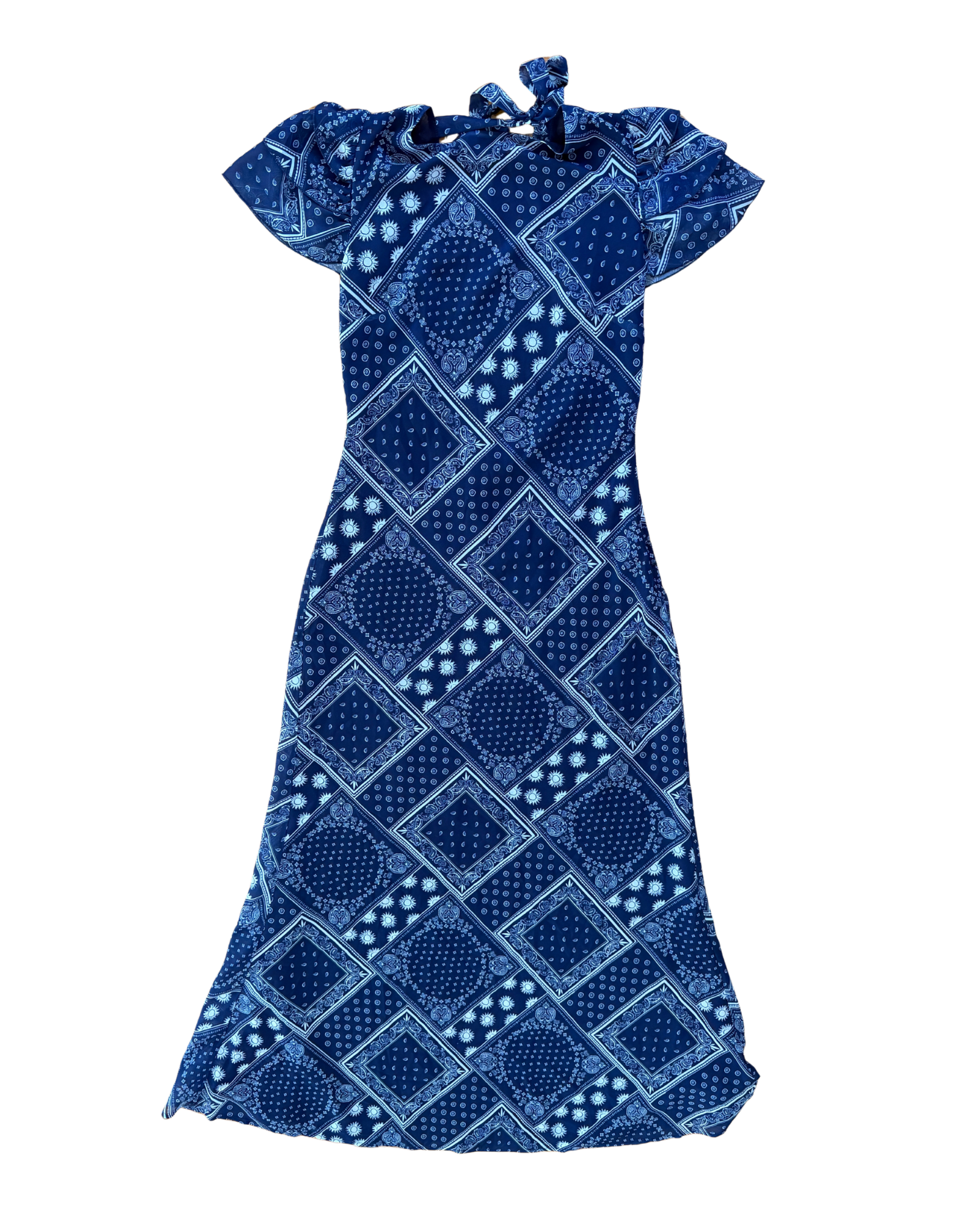 Sister New York Fox Dress in Navy Bandana - S (New With Tags)