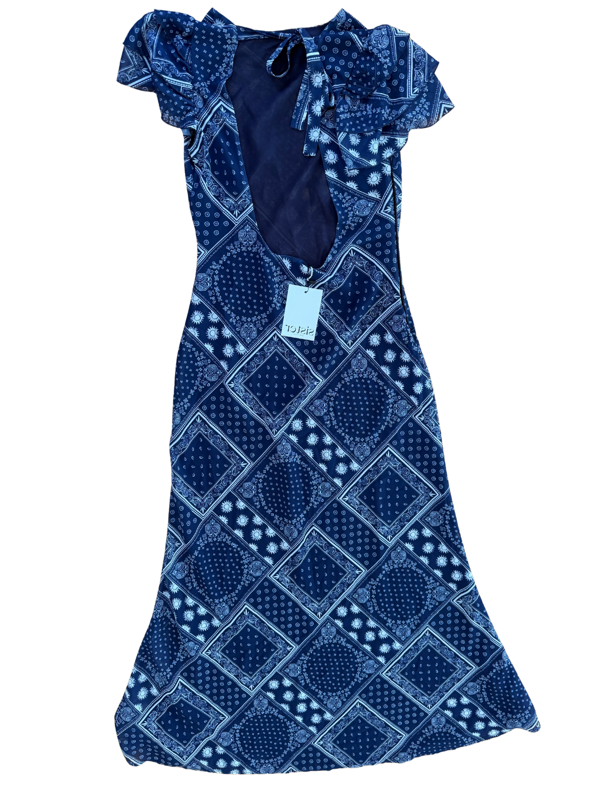 Sister New York Fox Dress in Navy Bandana - S (New With Tags)