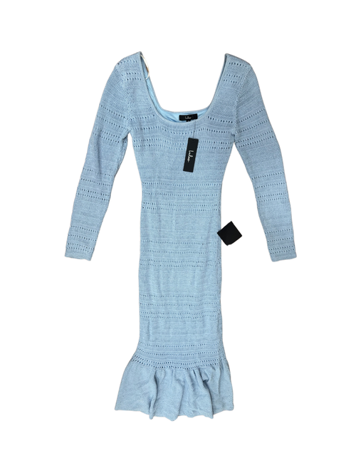 Lulus - Blue Crochet Maxi Dress - Long Sleeves - NEW WITH TAGS