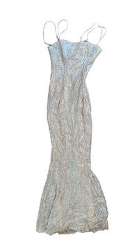 Oh Polly - Silver Sequin Maxi Dress - XS (New With Tags)