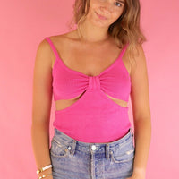 In Your Shoes Pink Cutout Top - FINAL SALE