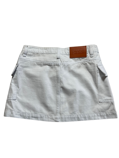 Princess Polly- White Denim Cargo Skirt