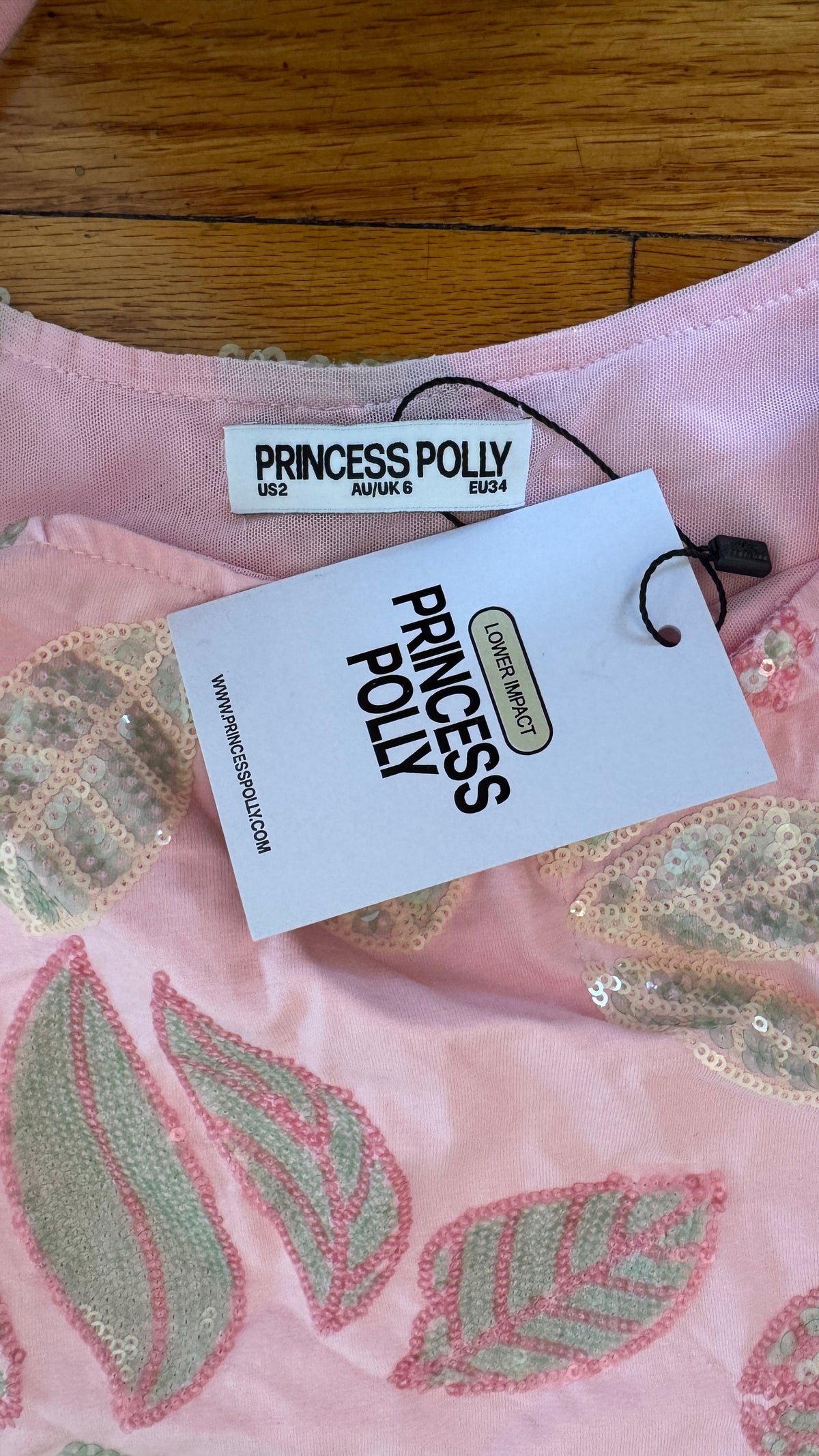 Proncsss Polly - Lunavia Sequin Cami Top Pink - XS (New With Tags)