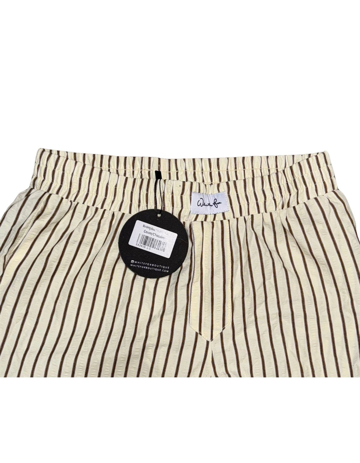 White Fox Striped Pants