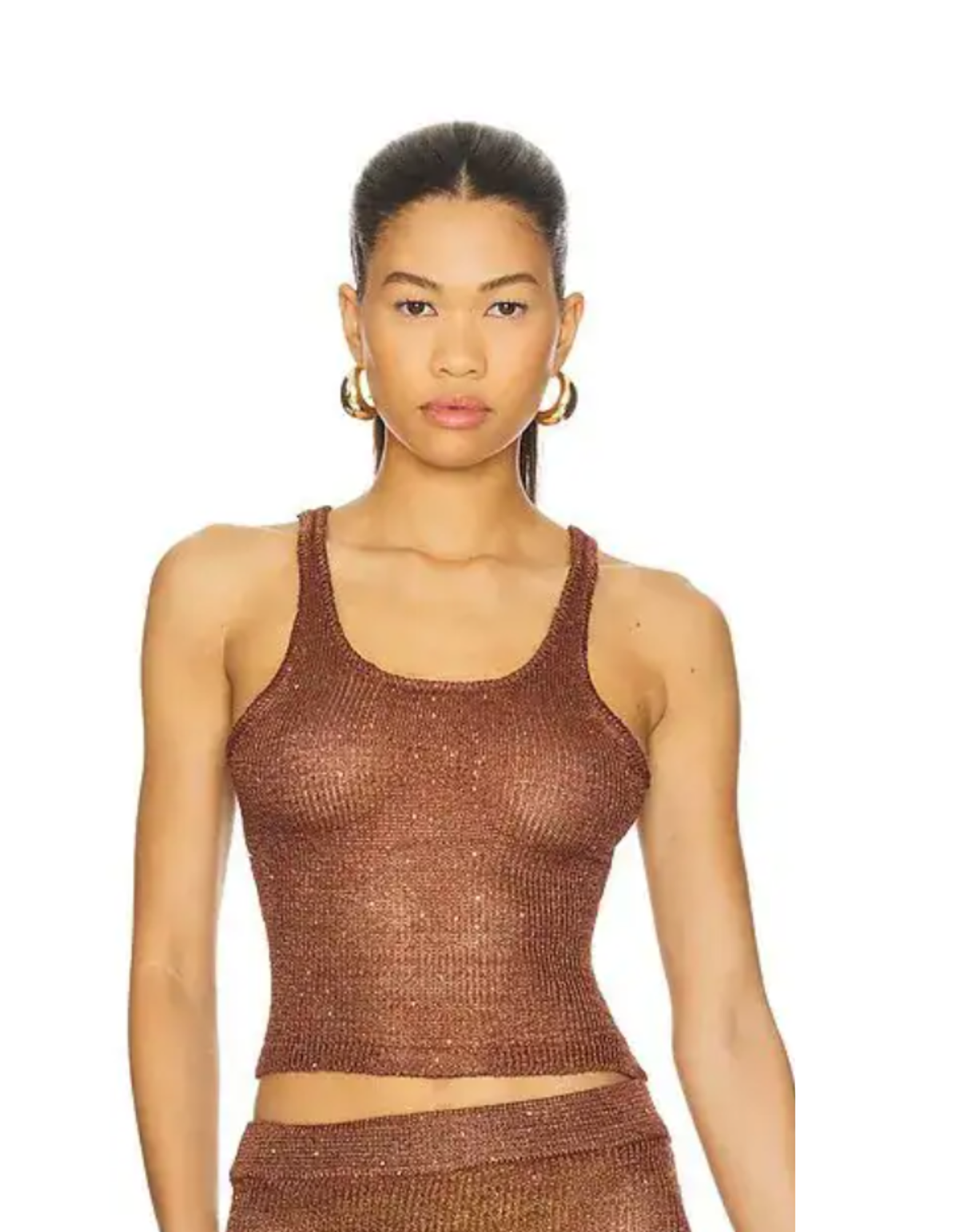 superdown Miranda Knit Top - Chocolate (Like New)