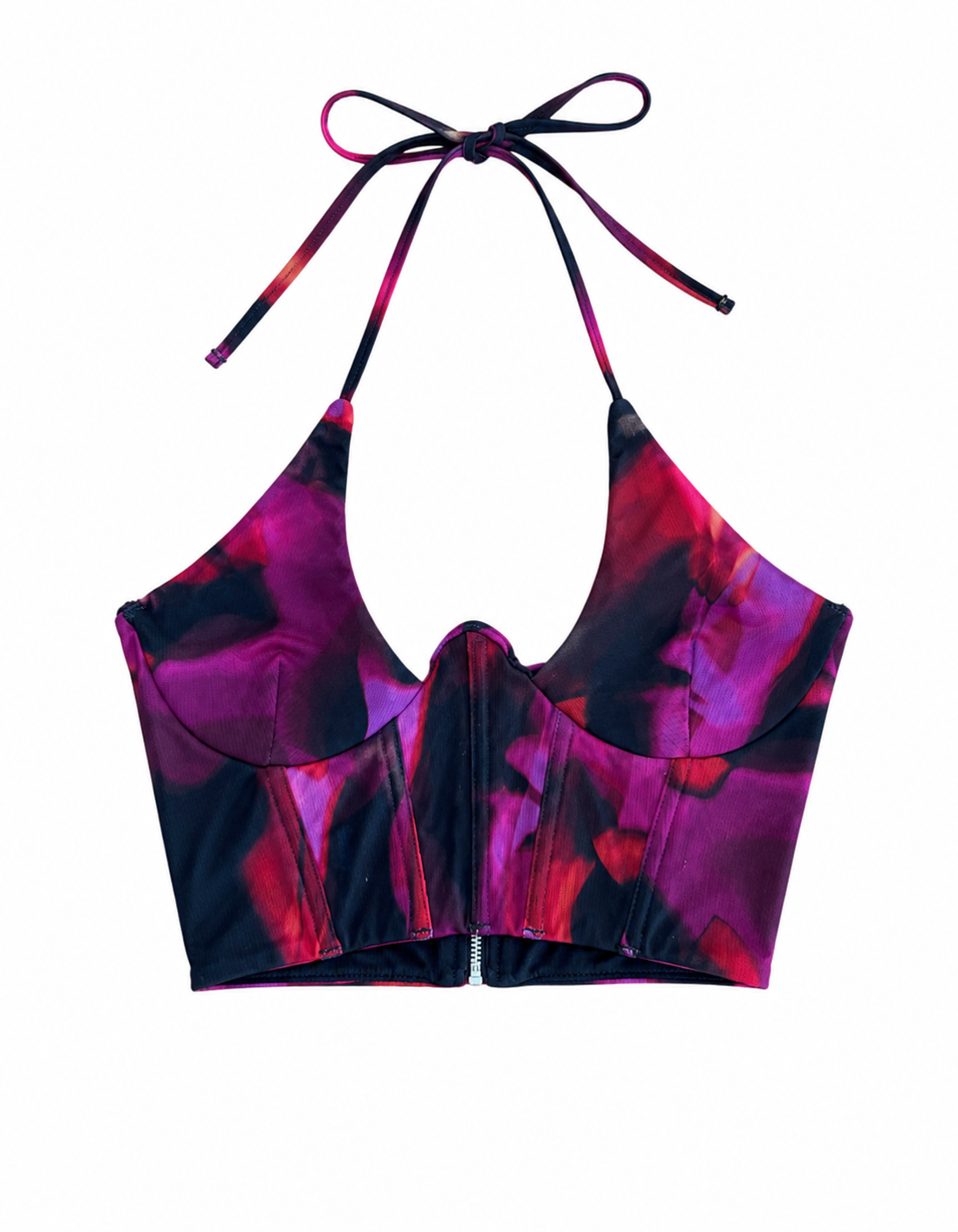 White Fox Boutique - Fantasy World Bustier Pink Flame Print - S (Like New)