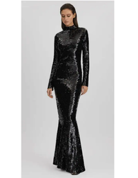 Good American Sequin Funnel Neck Maxi Dress - S (Like New)