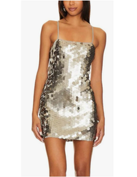 More To Come - Yarina Mini Dress - Matte Silver  - S (Like New)