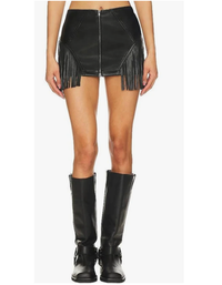Superdown Riley Faux Leather Skirt - Black - S (Like New)