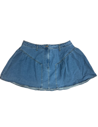 Lulus - Pleated Denim Mini Skirt