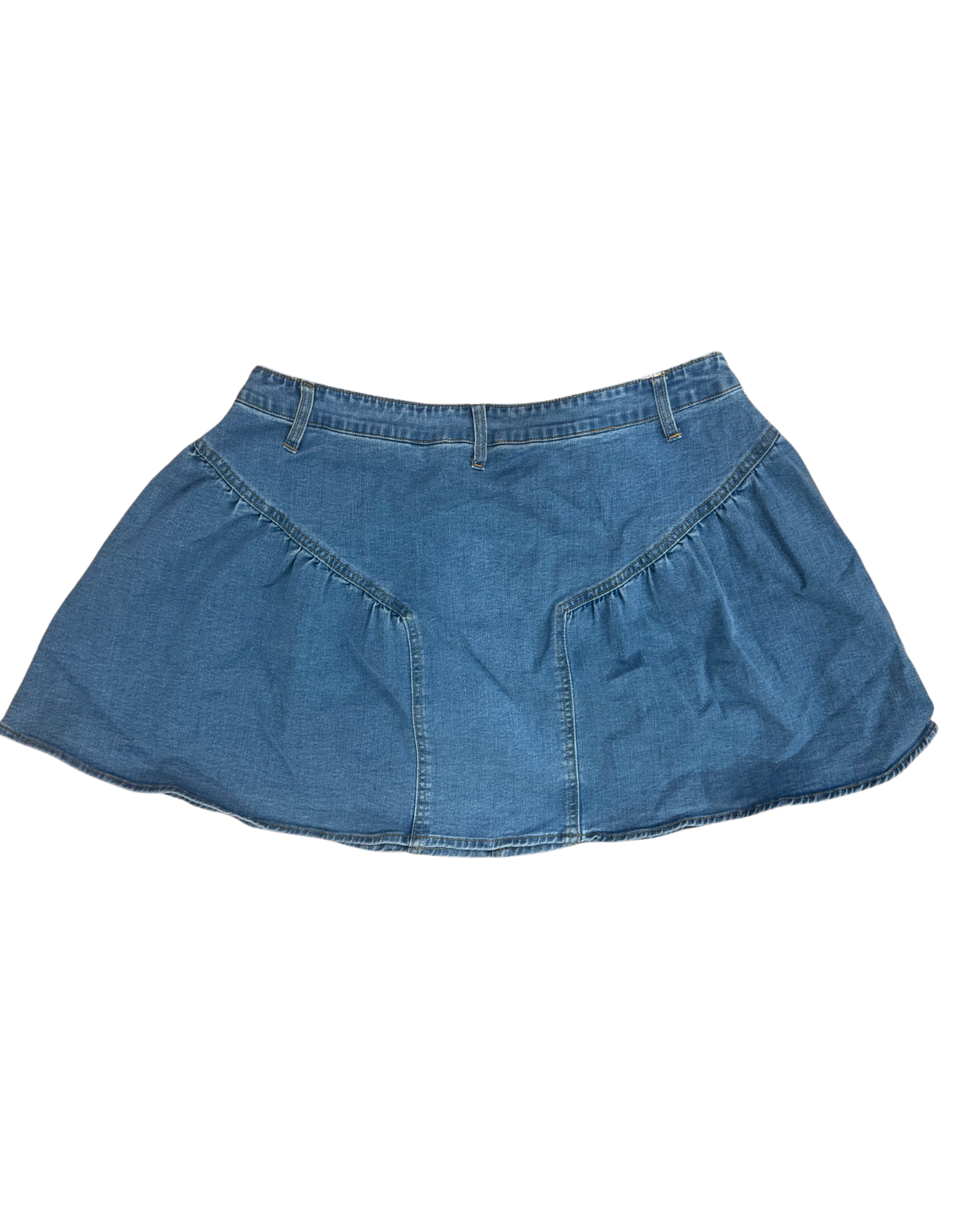 Lulus - Pleated Denim Mini Skirt