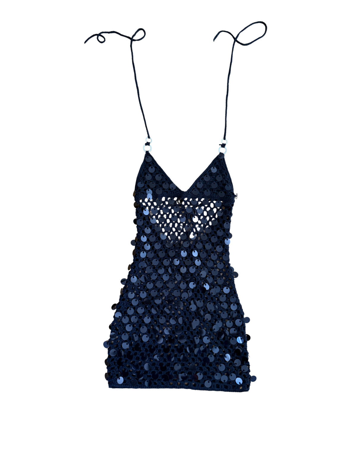 Outcast - Freya Mini Dress - Black Sequin Crochet - S/M (Like New)