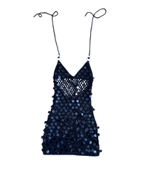 Outcast - Freya Mini Dress - Black Sequin Crochet - S/M (Like New)