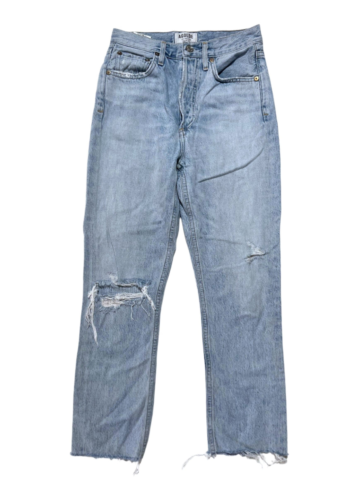 Agolde - Light Wash Distressed Jean