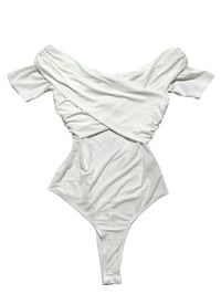 Windsor- White Cross Front Bodysuit - NEW WITH TAGS