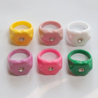 Pastel Flower Gem Ring - FINAL SALE