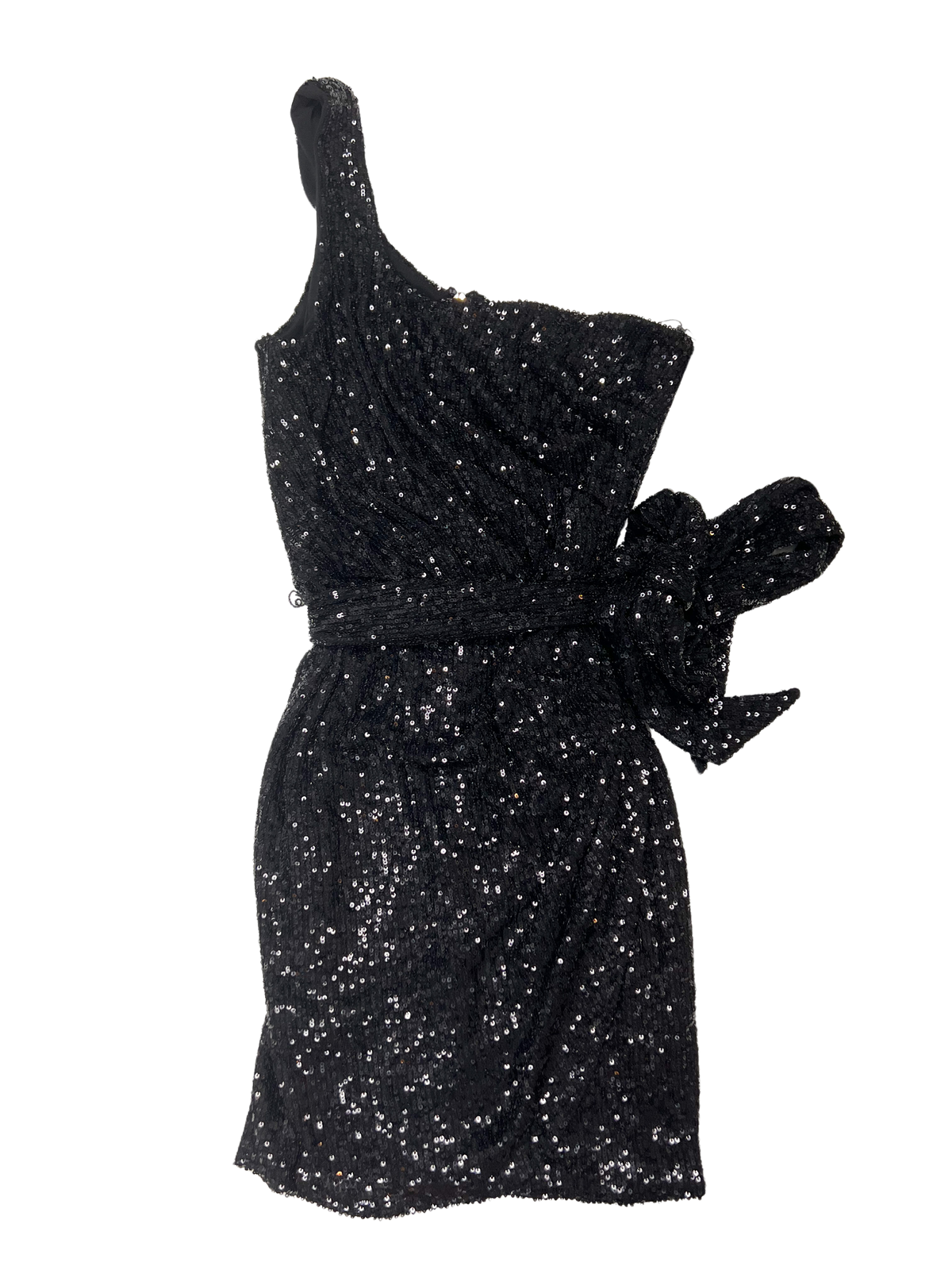 Nookie- Black Sequin One Shoulder Mini Dress New With Tags!
