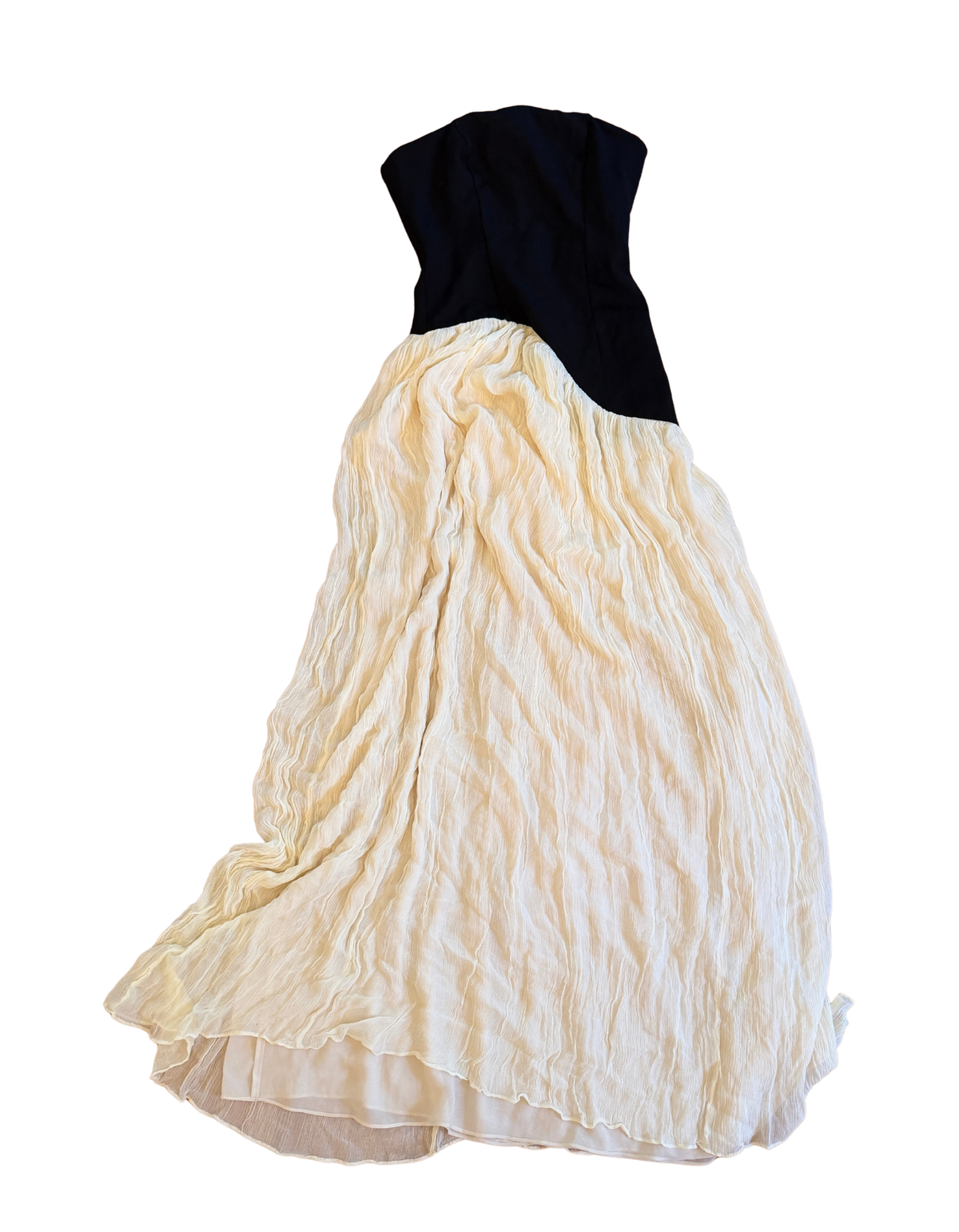 Lovers + Friends Alice Strapless Gown - Black & Cream - S (Like New)