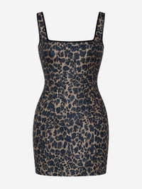 Saylor - Cheetah Print Mini Dress with Bow (Size XS) - New With Tags