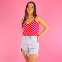 Ella Checkered Tank - FINAL SALE