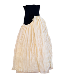Lovers + Friends Alice Strapless Gown - Black & Cream - S (Like New)