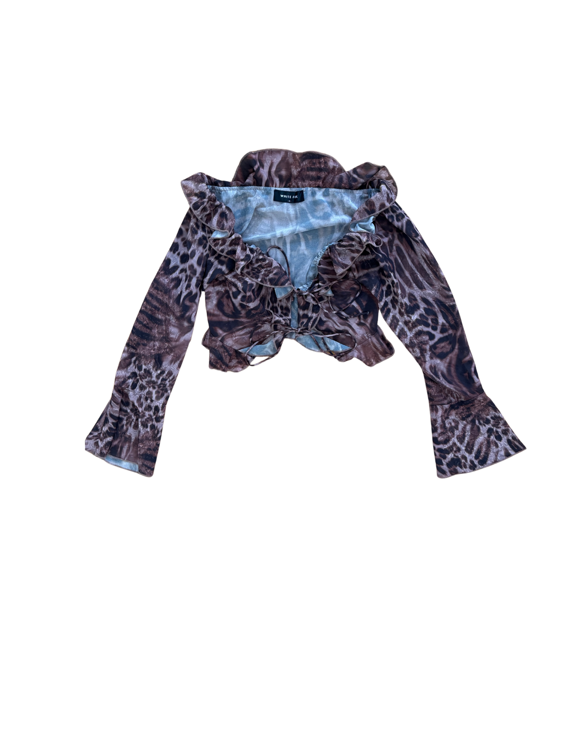 White Fox - Breaking Free Long Sleeve Top The Wild Print - Size S (Like New)