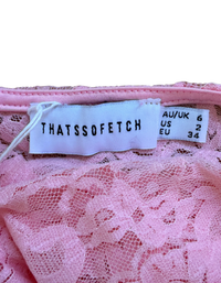 That's so Fetch - Nayla Lace Jumpsuit - Baby Pink - US 2 (Like New)