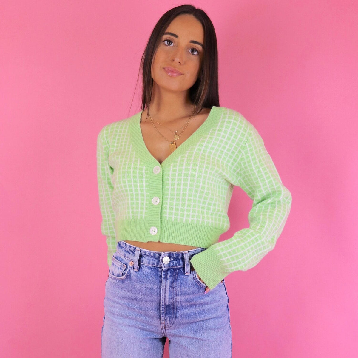 Aria Lime Sweater - FINAL SALE