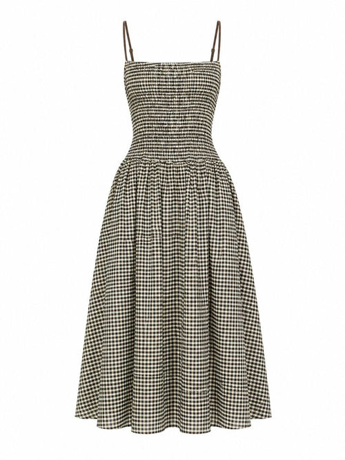 Après Studio -Ballerina Dress in Biscuit Plaid