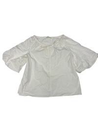 Everlane - White Puff-Sleeve Blouse - M (Like-New)