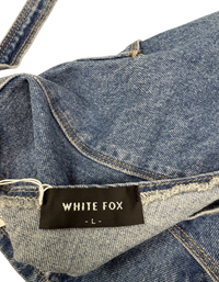 White Fox - Denim Halter Top - L (Like-New)