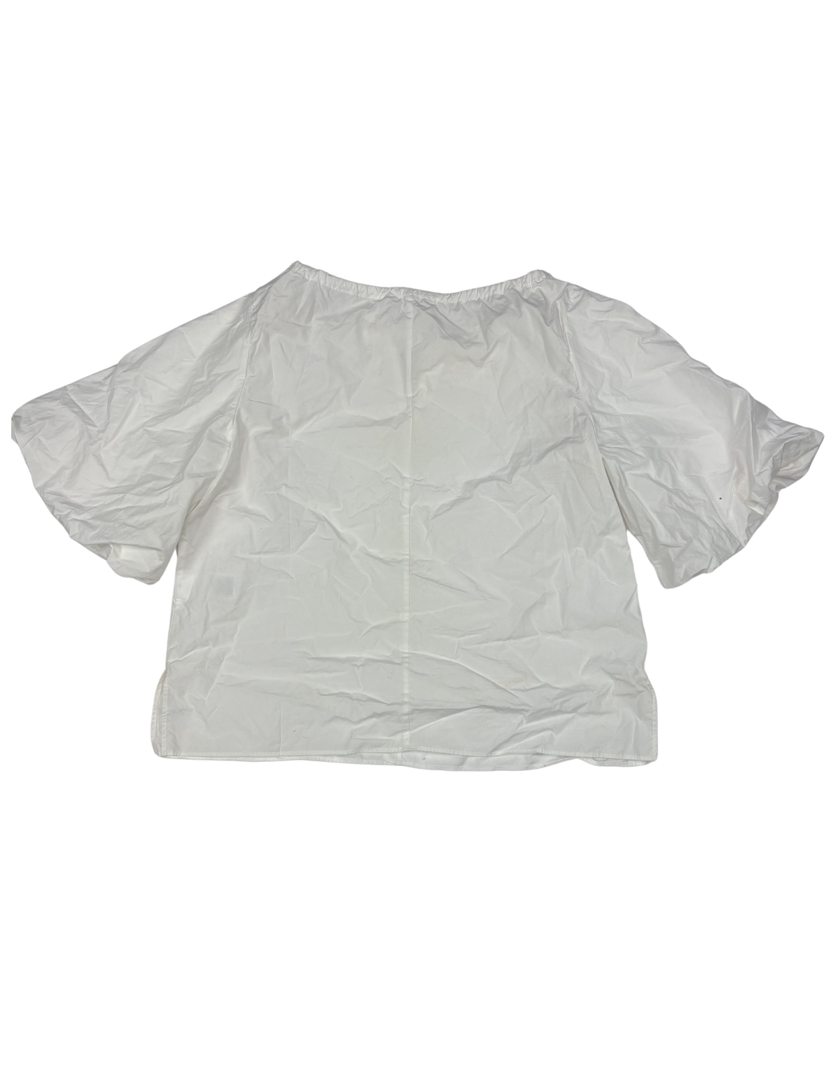 Everlane - White Puff-Sleeve Blouse - M (Like-New)