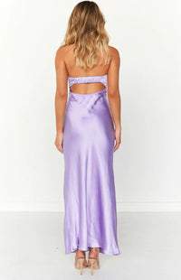 Beginning Boutique - Purple "Arielle" Silk Maxi Dress - NEW WITH TAGS FINAL SALE
