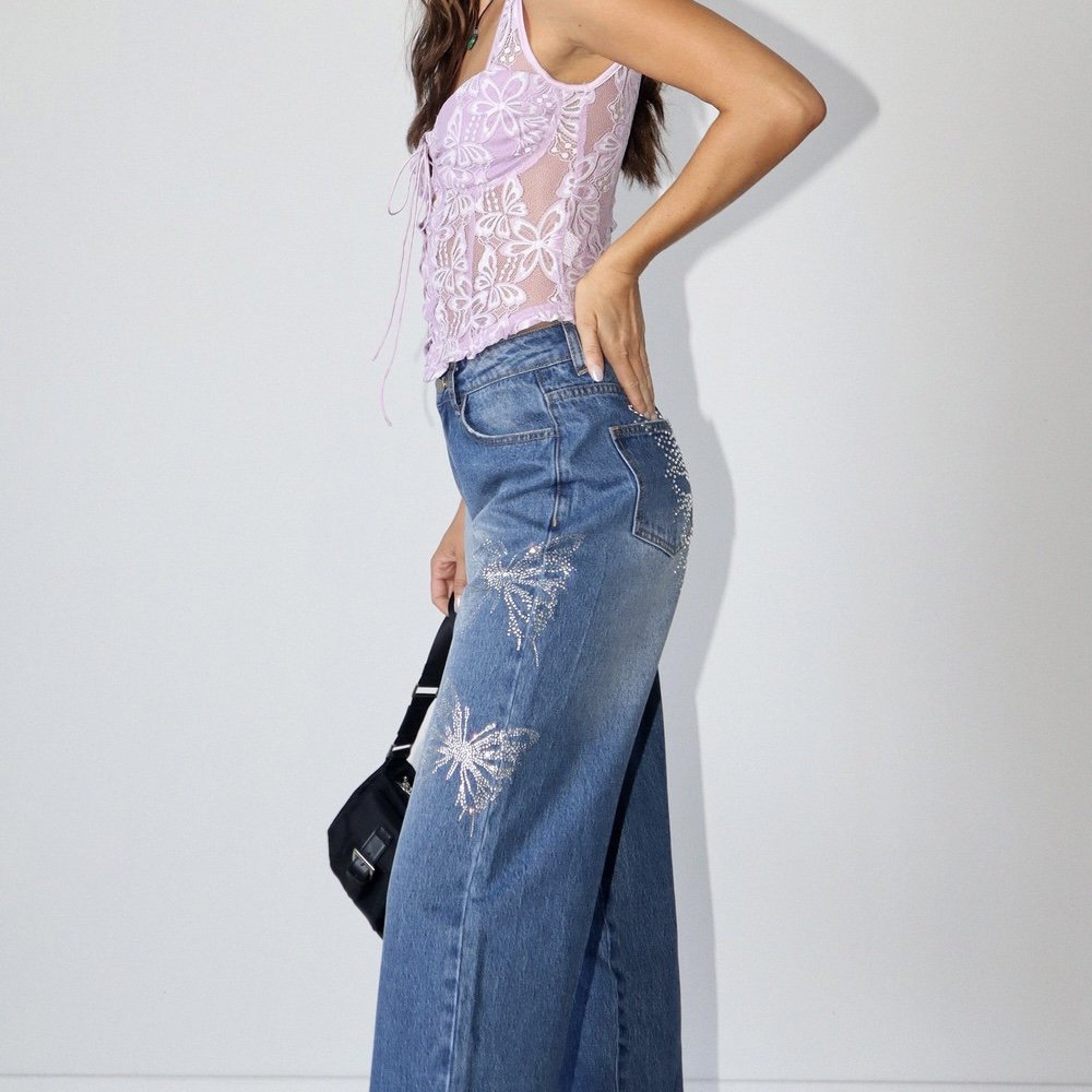 Shaye Butterfly Sparkle Denim - FINAL SALE