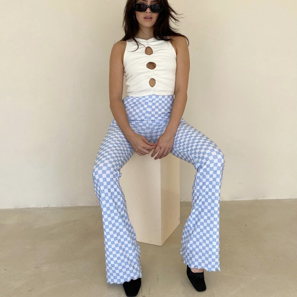 Mary Blue Flare Pants - FINAL SALE