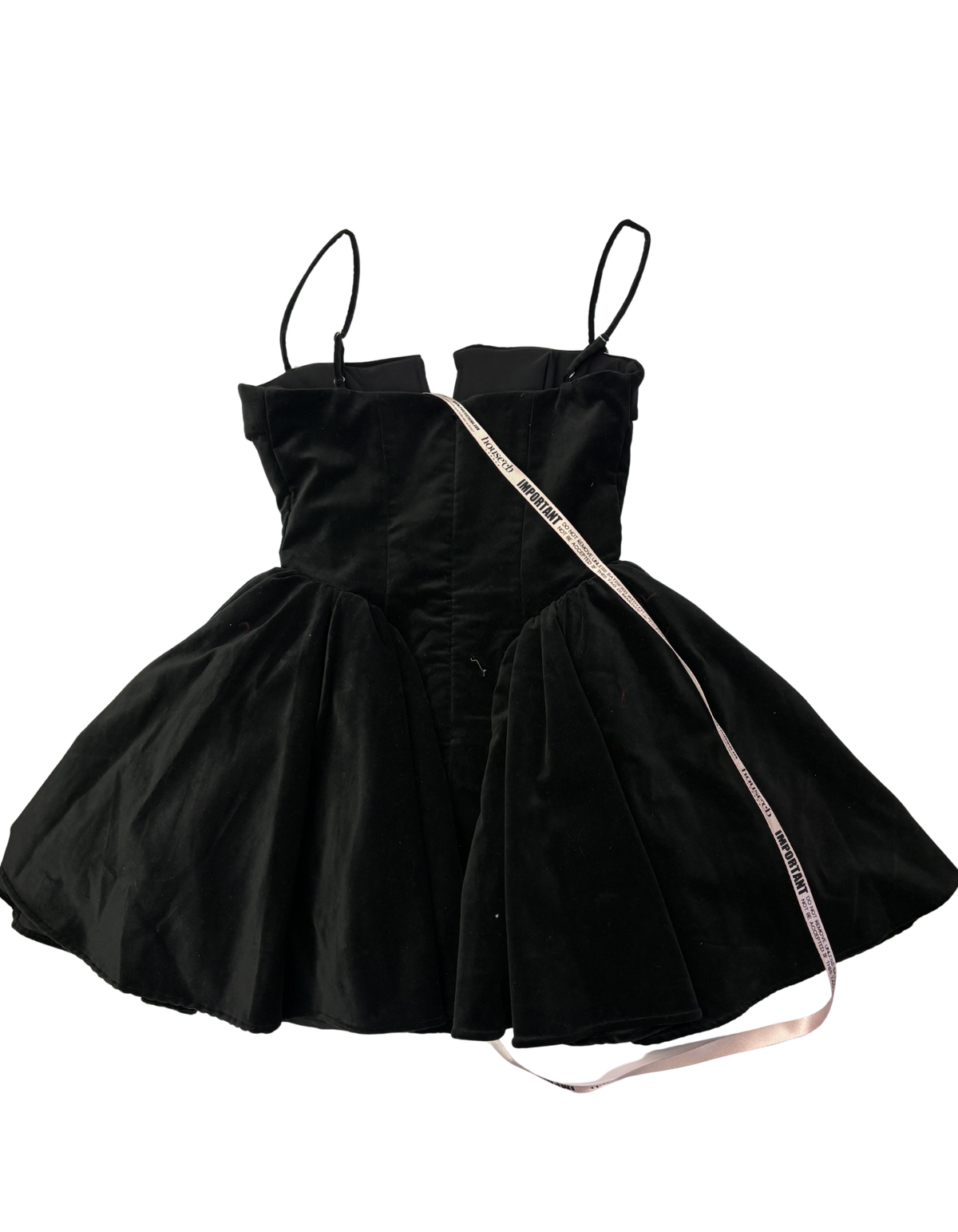 House of CB - Black Velvet Tulle Mini Dress