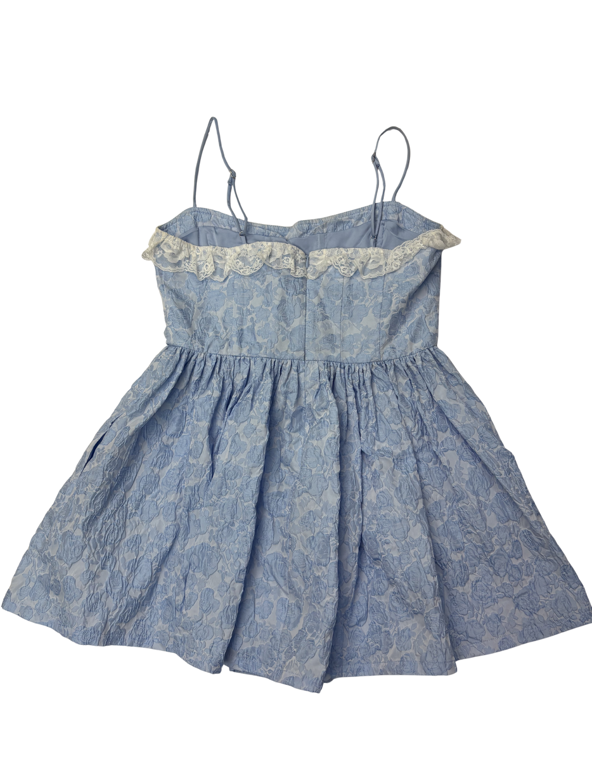 Majorelle - Jalan Mini Dress in Baby Blue - M (Like-New)