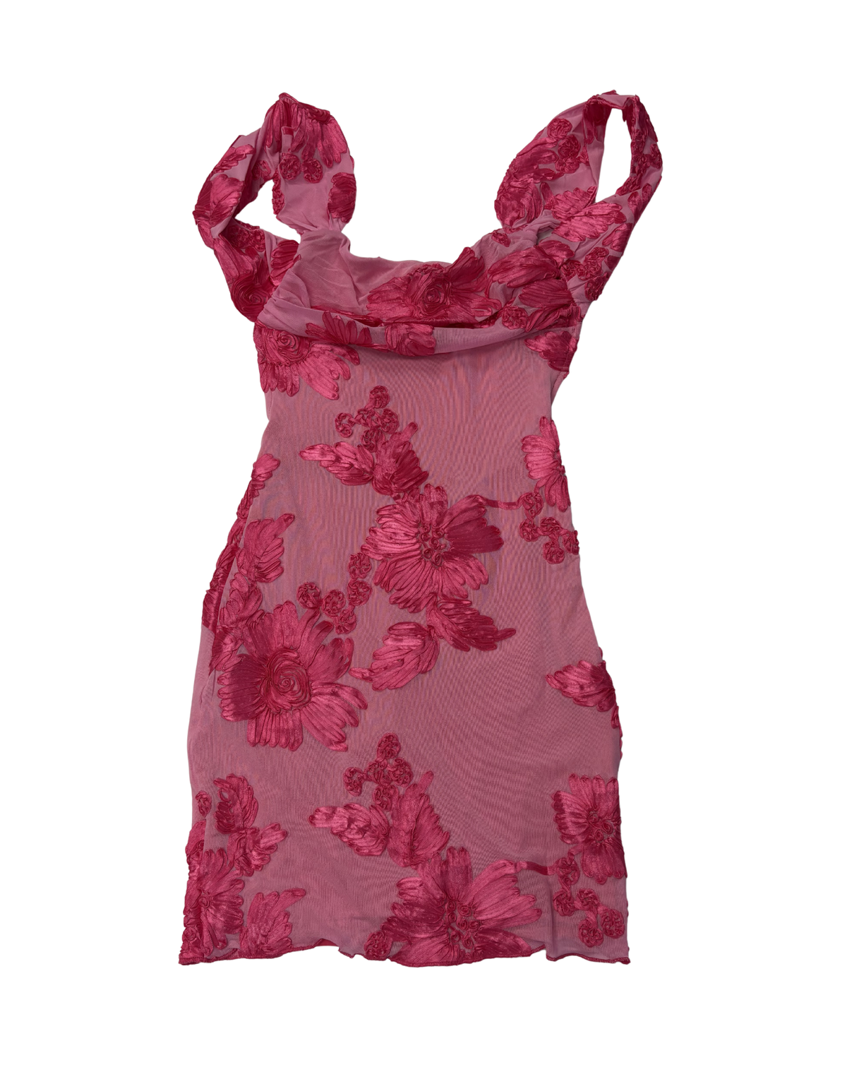 Beginning Boutique - Ada Pink Floral Mini Dress - XS (Like New)