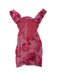 Beginning Boutique - Ada Pink Floral Mini Dress - XS (Like New)