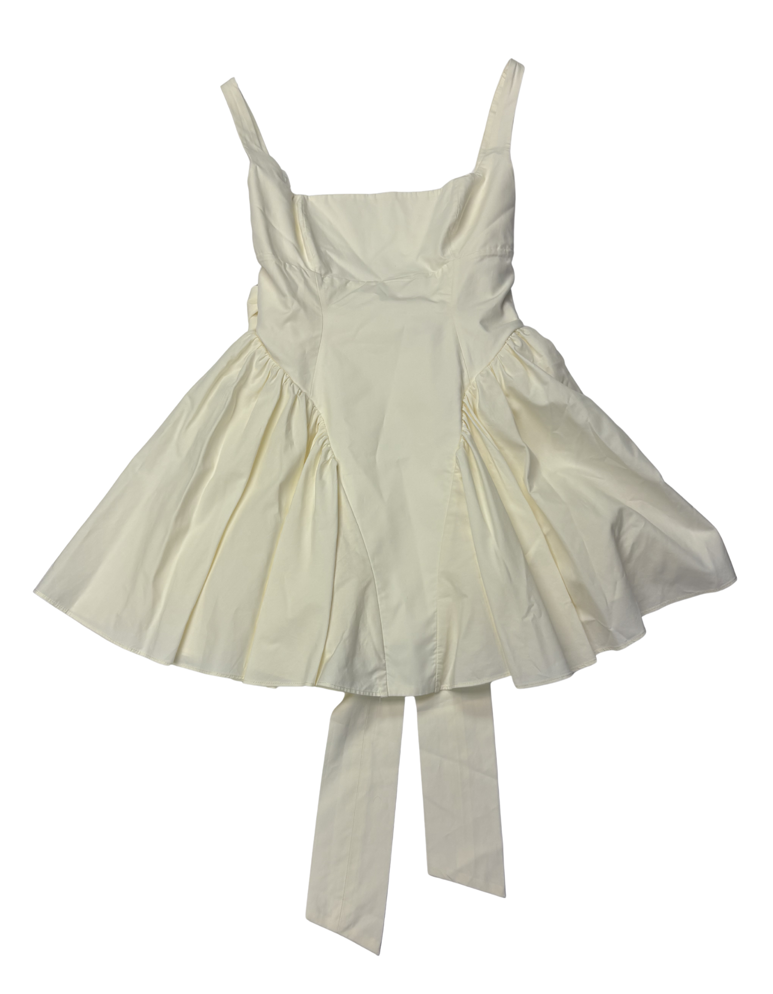 House of CB - Ivory Cotton Bow Mini Dress