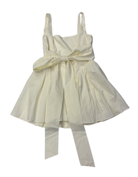 House of CB - Ivory Cotton Bow Mini Dress - M (Like-New)