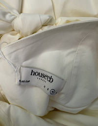 House of CB - Ivory Cotton Bow Mini Dress - M (Like-New)