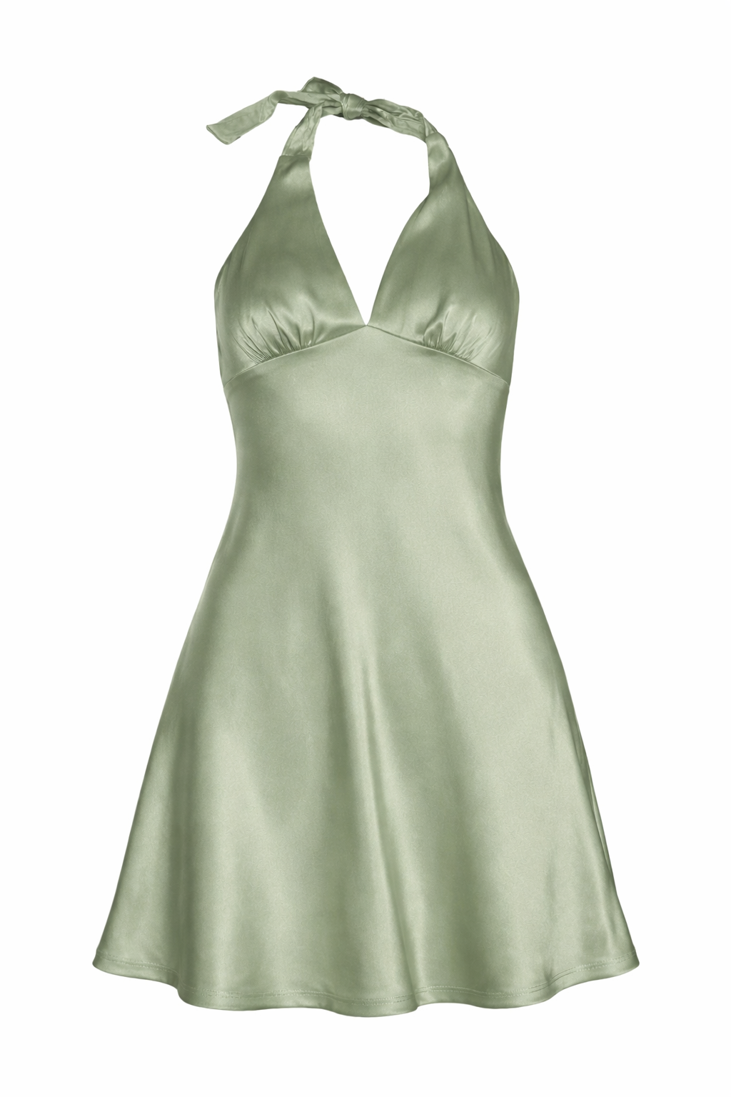 Rumored - Halter Satin Mini Dress
