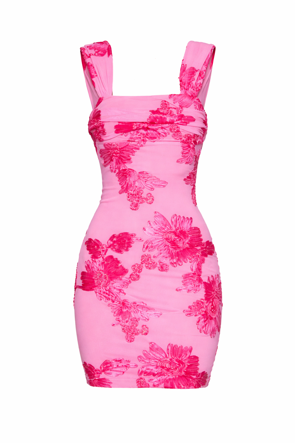 Beginning Boutique - Ada Pink Floral Mini Dress - XS (Like New)