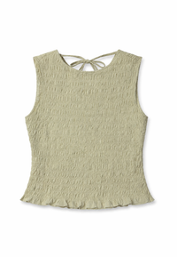 Grey Bandit - Ruched Backless Cream Top - M (Like New)