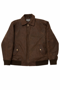 Wilsons Leather - Brown Leather Bomber Jacket - XL (Like-New)