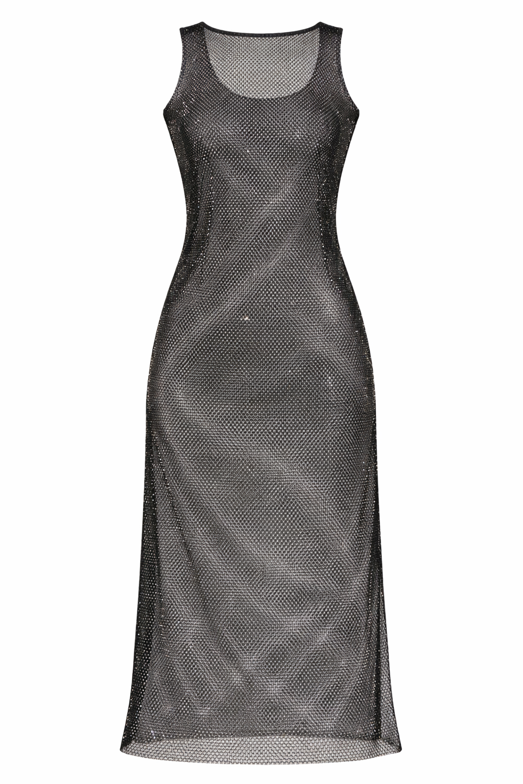 Misspap - Black Rhinestone Maxi Dress - LG (Like-New)
