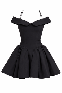 House of CB - Black Off Shoulder Mini Dress - M (Like-New)