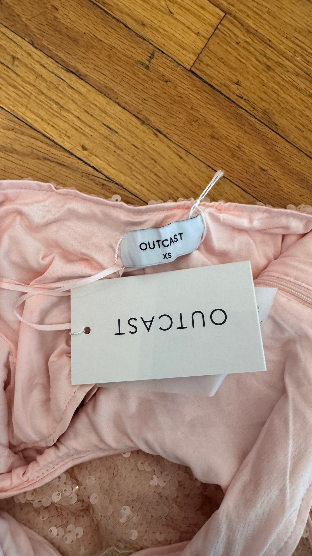 Outcast - Elisae Mini Dress Blush - Pink Sequin Mini Dress - XS (New With Tags)